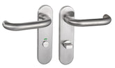 Infinity Line Ultra KUL 513 - toilet lock pitch 72mm - Door Handle on a Backplate made of Stainless Steel